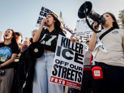 VIDEO: Leftist Protesters Show Up Outside of Super Bowl for Anti-ICE Protest