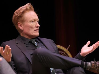 NEWARK, NEW JERSEY - DECEMBER 07: Conan O'Brien takes part in a conversation with Stephen