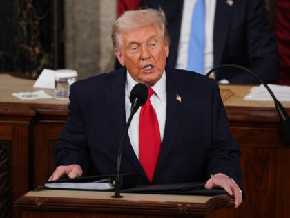President Donald Trump delivers the State of the Union address to a joint session of Congr