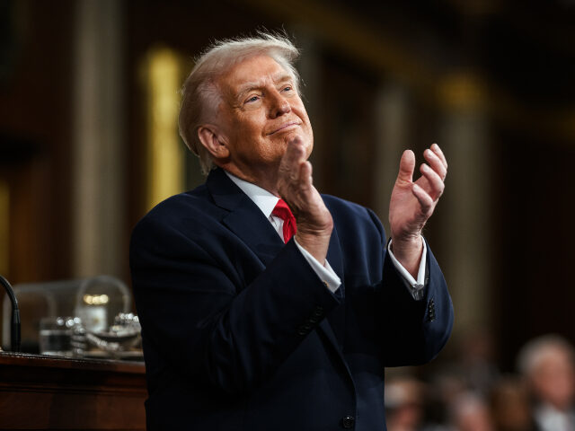 President Donald Trump delivers his State of the Union address, Tuesday, February 24, 2026