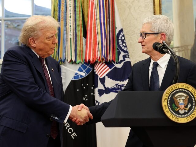 Donald Trump and Apple boss Tim Cook