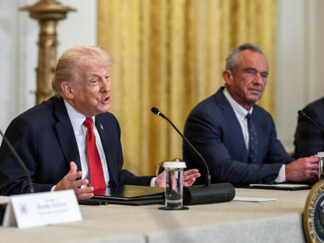President Donald Trump delivers remarks alongside Secretary of Agriculture Brooke Rollins,