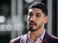 American basketball player Enes Kanter Freedom speaks during an interview with AFP at the