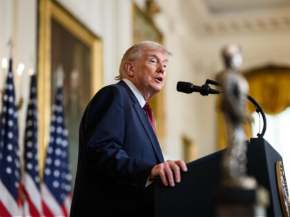 President Donald Trump delivers remarks at a Champion of Coal event in the East Room of th