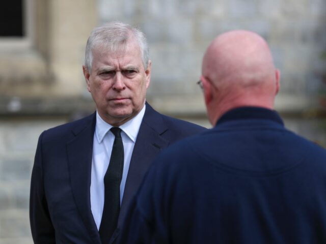WINDSOR, ENGLAND - APRIL 11: Prince Andrew, Duke of York, attends the Sunday Service at th