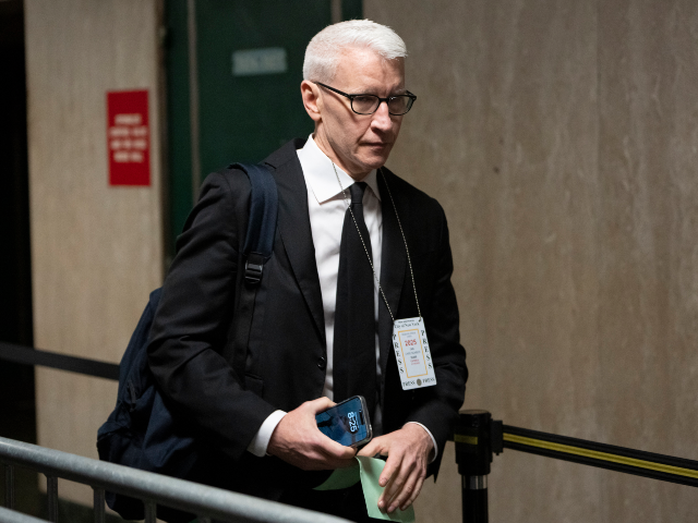 NEW YORK, NEW YORK - MAY 16: Anderson Cooper of CNN attends the trial of former U.S. Presi