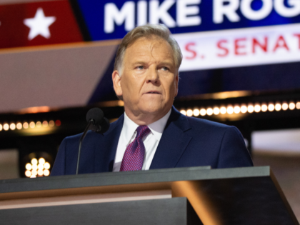 MILWAUKEE, WISCONSIN - JULY 16: Michigan Senate candidate Mike Rogers speaks during the Re