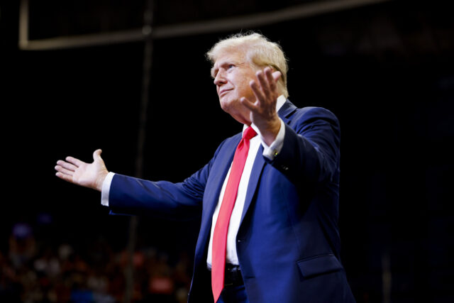 Republican Presidential Nominee Donald Trump Holds Rally In Bozeman, Montana BOZEMAN, MONTANA - AUGUST 09: Republican presidential nominee, former U.S. President Donal