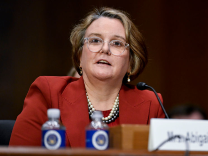 Abigail Slater, US assistant attorney general nominee for US President Donald Trump, durin