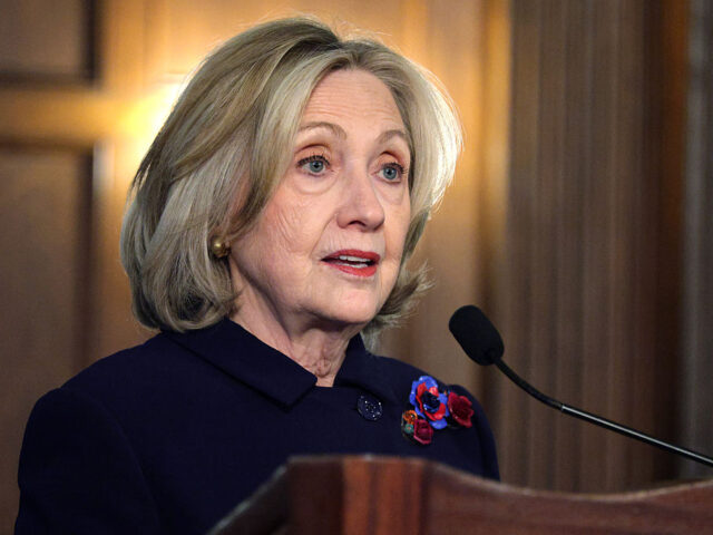 WASHINGTON, DC - DECEMBER 02: Former U.S. Secretary of State Hillary Clinton delivers keyn