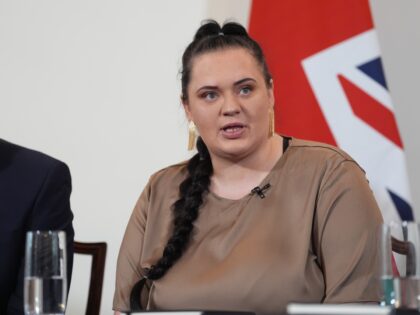 Fiona Goddard during a press conference setting out proposed terms of reference for a nati