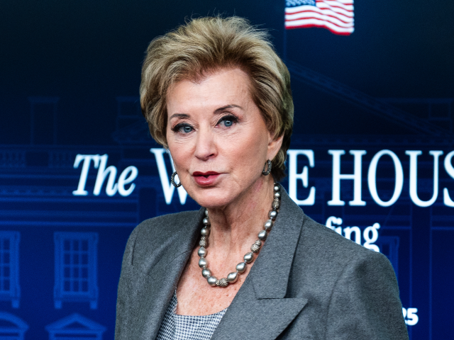 WASHINGTON, DC November 20: US Secretary of Education Linda McMahon during the daily brief