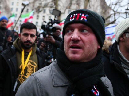 LONDON, ENGLAND - JANUARY 11: Stephen Yaxley-Lennon, known as Tommy Robinson wears a UTK l