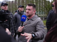 Tommy Robinson, whose real name is Stephen Yaxley-Lennon speaking outside Coventry Crown C