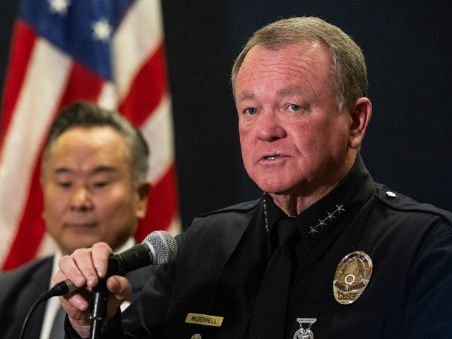 GettyImages-2258940946 Los Angeles, CA - January 29:LAPD Chief of Police Jim McDonnell releases the 2025 citywide