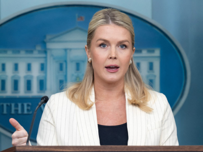 White House Press Secretary Karoline Leavitt speaks during a press briefing in the Brady P