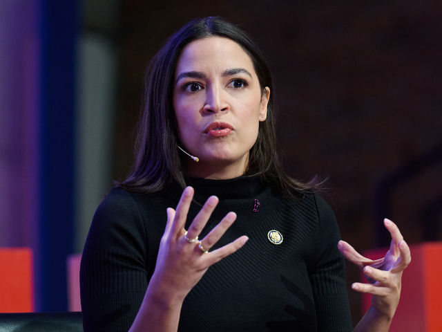 15 February 2026, Berlin: Alexandria Ocasio-Cortez, US congresswoman for the Democrats, sp