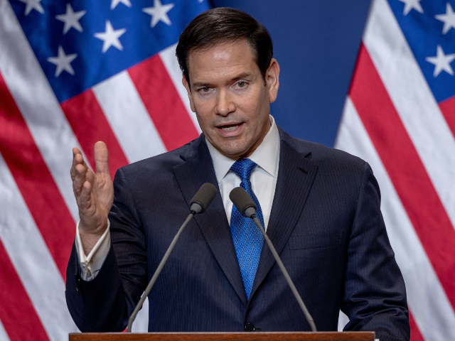 BUDAPEST, HUNGARY - FEBRUARY 16: US Secretary of State Marco Rubio speaks alongside with H