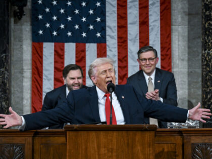 President Trump Delivers The State Of The Union Address WASHINGTON, DC - FEBRUARY 24: U.S. President Donald Trump delivers the State of the Union