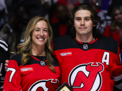 NEWARK, NEW JERSEY - FEBRUARY 25: (L-R) Jason Hedberg, Governor of New Jersey Mikie Sherri