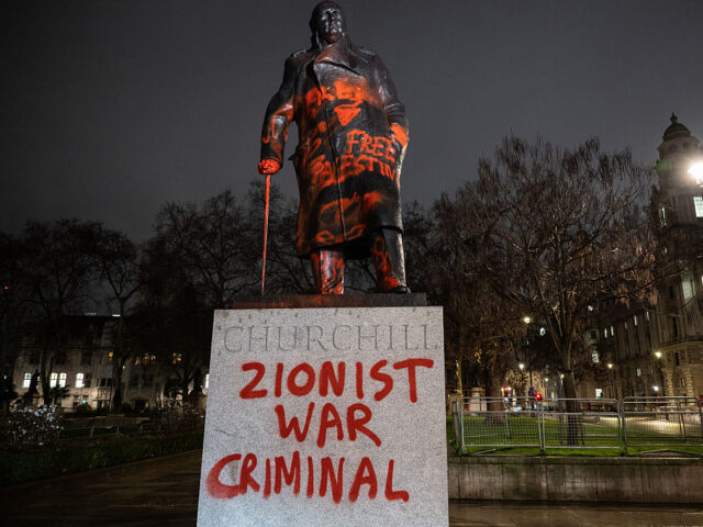 ‘Zionist War Criminal’: Palestine Activists Vandalise Churchill Statue at Parliament