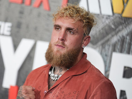 Jake Paul attends the Katie Taylor vs Amanda Serrano red carpet at Madison Square Garden o