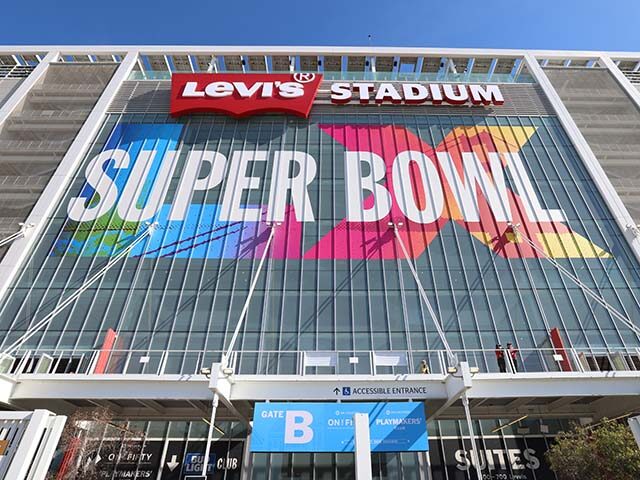 A general view of the exterior of Levi's Stadium prior to the start of the Seattle Seahawk
