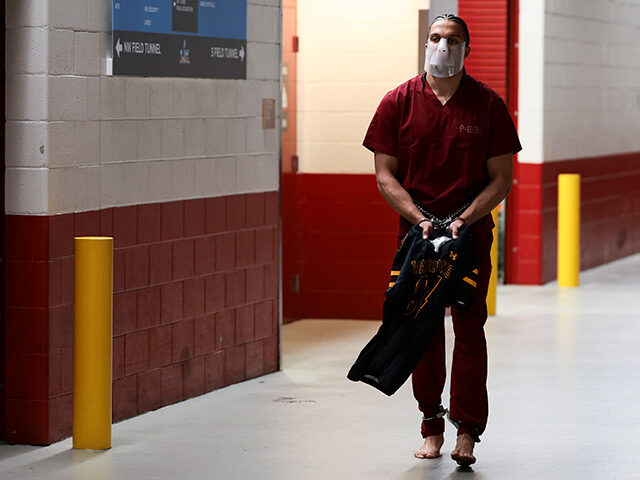 Mack Hollins #13 of the New England Patriots arrives prior to Super Bowl LX against the Se