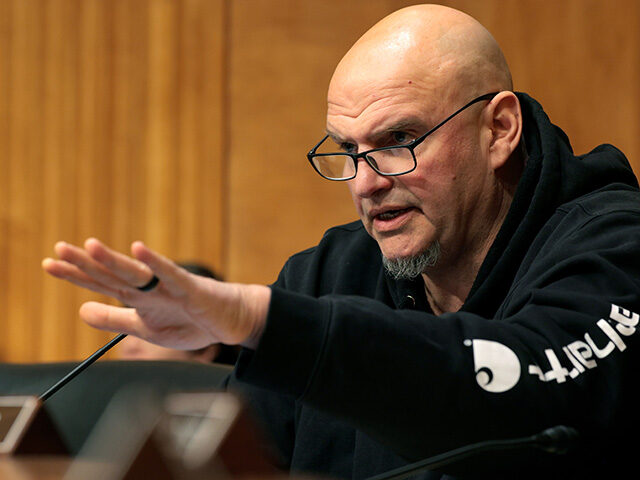 GettyImages2261282575 U.S. Sen. John Fetterman (D-PA) speaks during a hearing on oversight of the Department of