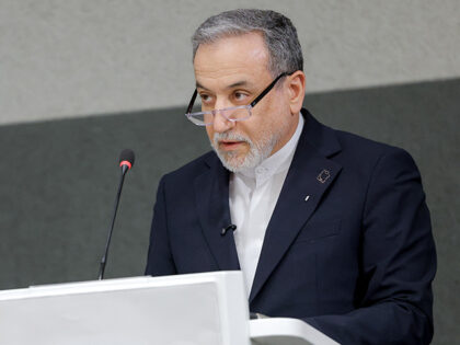 Iran's Foreign Minister Abbas Araghchi delivers a speech during a session of the United Na