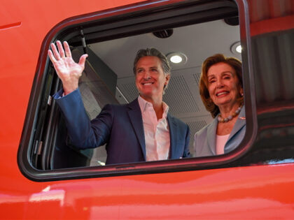 SAN FRANCISCO, CALIFORNIA - AUGUST 10: Governor Gavin Newsom and US Representative Nancy P