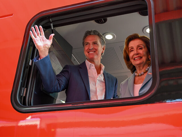 SAN FRANCISCO, CALIFORNIA - AUGUST 10: Governor Gavin Newsom and US Representative Nancy P