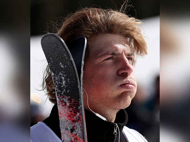 Hunter Hess of Team United States reacts after competing in the Men’s Ski Superpipe Fina