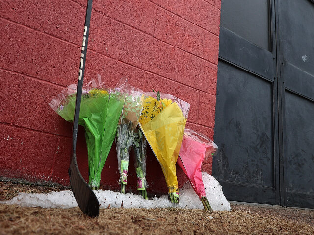 Pawtucket, RI - February 17: A memorial outside of the Dennis M. Lynch Arena on February 1