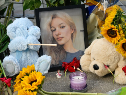 A view of the memorial dedicated to slain 23-year-old Ukrainian Iryna Zarutska at the East