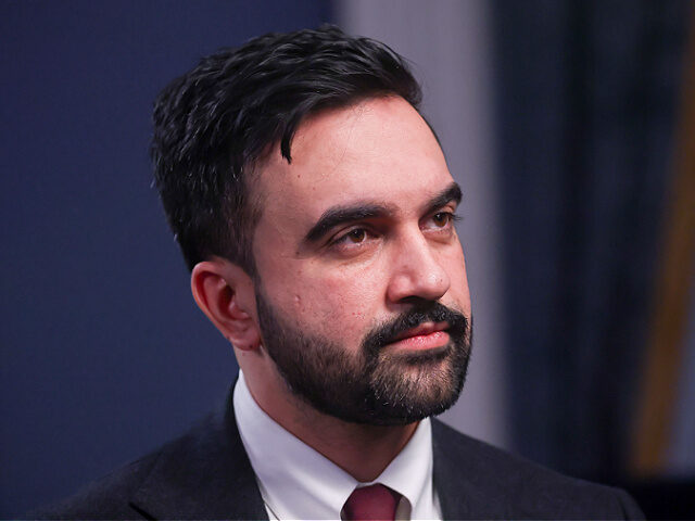 Zohran Mamdani, mayor of New York, during a Bloomberg Television interview at City Hall in