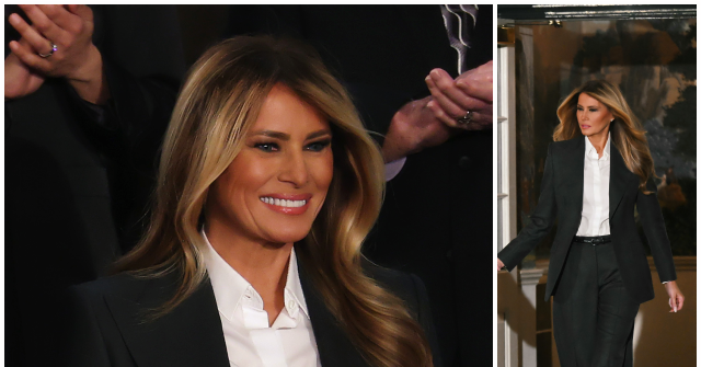 
                            Fashion Notes: Melania Trump is All Business in Dolce & Gabbana for State of the Union Address