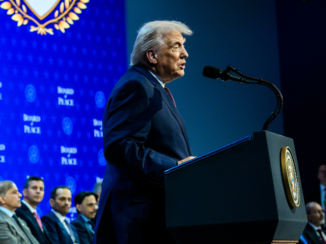 President Donald Trump participates in the Board of Peace Charter Announcement and Signing