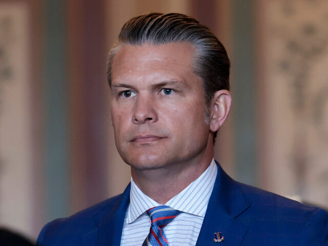 U.S. Secretary of War Pete Hegseth arrives to a closed door briefing with senators on the