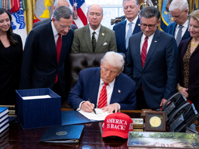 US President Donald Trump signs a funding bill to end a partial government shutdown in the