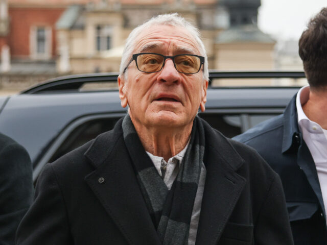 Robert De Niro during a short visit at the Main Square in Krakow, Poland on November 9, 20