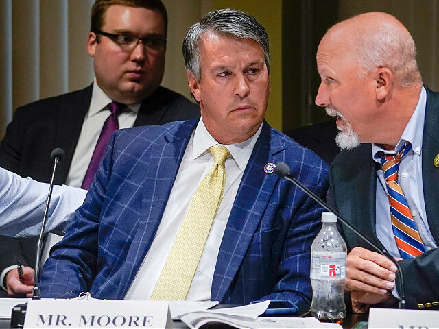 FILE - Rep. Barry Moore, left, and Rep. Chip Roy, R-Texas during a House Judiciary Committ
