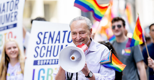 Chuck Schumer to Introduce ‘Federal Legislation’ Making ‘Pride Flag a Congressionally Authorized Symbol’