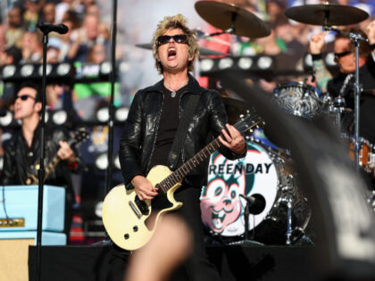 SANTA CLARA, CALIFORNIA - FEBRUARY 8: Billie Joe Armstrong of Green Day performs prior to
