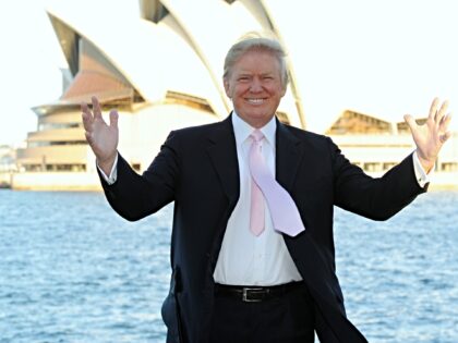 Donald Trump during a visit to promote the Apprentice television show on September 21, 201