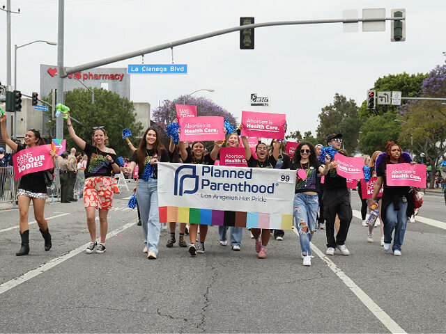 WEST HOLLYWOOD, CALIFORNIA - JUNE 02: Planned Parenthood at the 2024 WeHo Pride Parade on