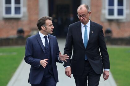 French President Emmanuel Macron and German Chancellor Friedrich Merz were keen to present