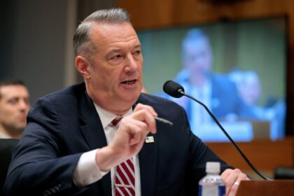 Todd Lyons, the acting director of US Immigration and Customs Enforcement (ICE), testifyin