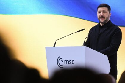 Ukraine's Volodymyr Zelensky addressed the Munich Security Conference days before the