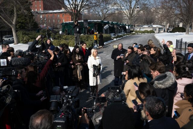 White House Press Secretary Karoline Leavitt said President Donald Trump was keeping milit